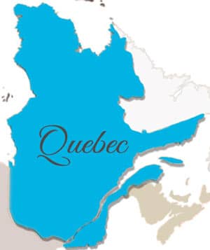 Map of the province of Quebec