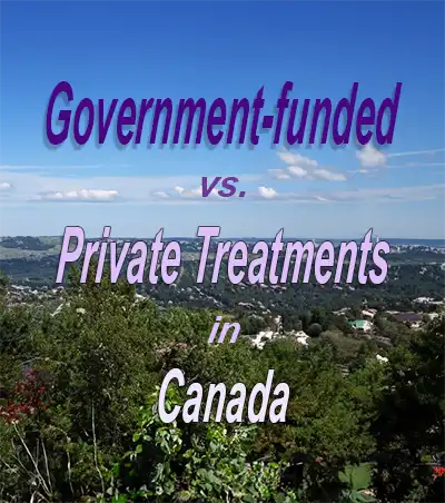  Government-funded versus private treatments in Canada.