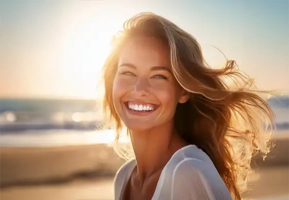 Life after rehab: a woman smiling.