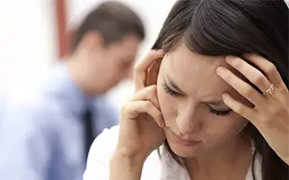 A woman wondering about substance abuse