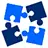puzzle coming together icon