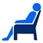 person relaxing in a chair